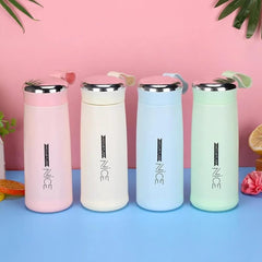 Glass Water Bottle with Plastic Cover & Lid | Durable, Eco-Friendly, and Stylish Bottle for Travel, Office, and Gym Use