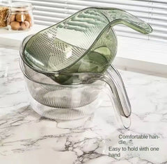 Acrylic Flexible Plastic Drainage Kitchen Basket with Handle | Multi-Purpose Strainer & Storage Organizer