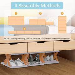 Foldable X-Shape Plastic Shoe Rack High Quality | 3, 5, & 6 Layer Durable Organizer