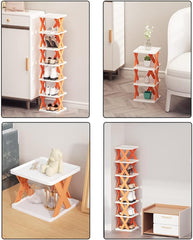 Foldable X-Shape Plastic Shoe Rack High Quality | 3, 5, & 6 Layer Durable Organizer