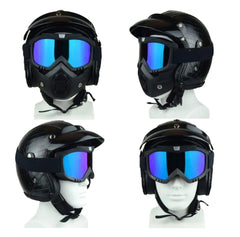 Full Face Mask with Goggles for Motorbike Riders | Protective Shield for Dust, Wind, and UV Protection