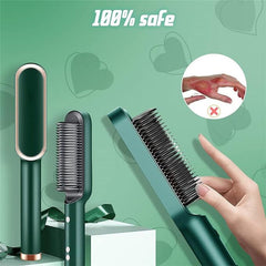 Electric Hair Brush Straightener | 2-in-1 Hair Styling Tool for Straightening and Smoothing