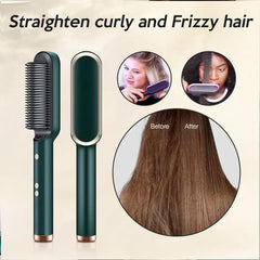 Electric Hair Brush Straightener | 2-in-1 Hair Styling Tool for Straightening and Smoothing