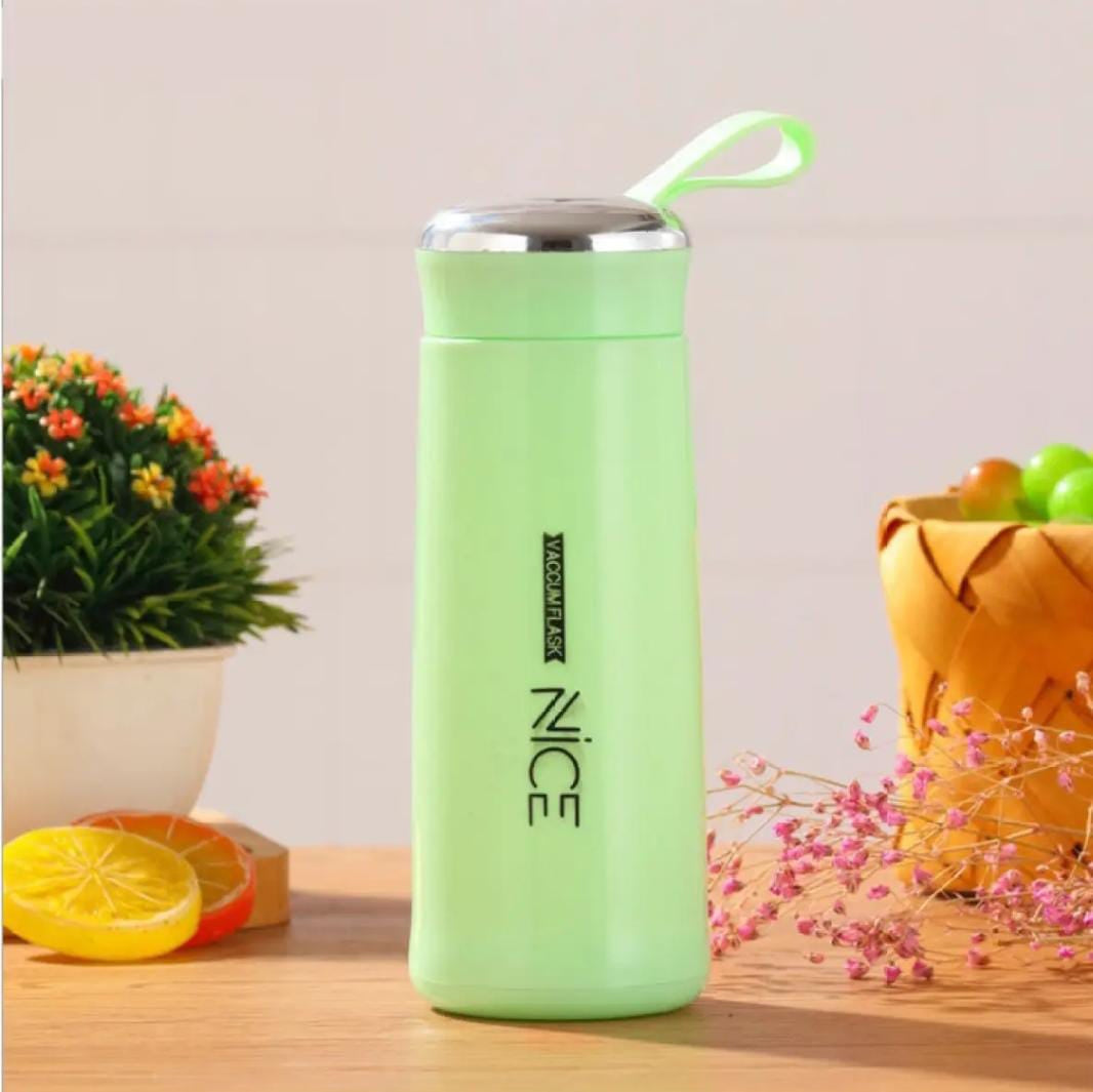 Glass Water Bottle with Plastic Cover & Lid | Durable, Eco-Friendly, and Stylish Bottle for Travel, Office, and Gym Use