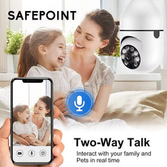 WiFi Panorama Light Bulb Security Camera | Smart 360° View Surveillance with Mobile App, Night Vision, Motion Detection