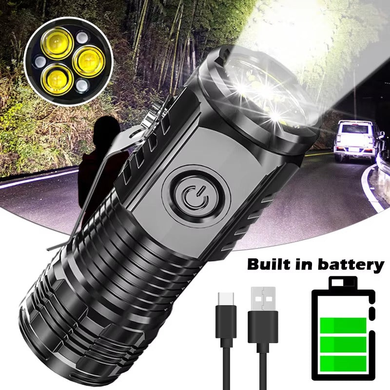 Metal COB LED Keychain Light | Portable Rechargeable Flashlight | Compact, Durable Torch for Outdoor, Emergency, and Everyday Use