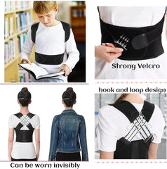 Adjustable Back Posture Belt | Unisex Back Straightener & Posture Corrector for Office, Home, and Gym