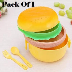 Burger-Shaped Lunch Box for Kids | Fun Tiffin Box with Multi-Layer Compartments | Durable & BPA-Free Food Storage for School & Travel