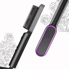 Electric Hair Brush Straightener | 2-in-1 Hair Styling Tool for Straightening and Smoothing